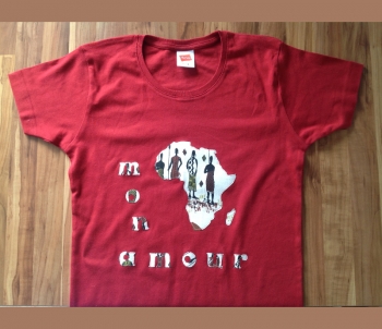 Damen T-Shirt Afrique mon amour | 100% Baumwolle - L