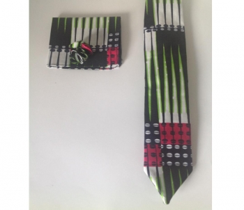 Afrikanische Stoff Krawatte + Einstecktuch | JB-03 |