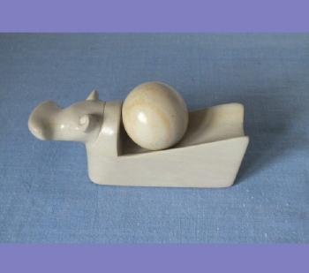 Nilpferdskulpturen 04 aus Speckstein