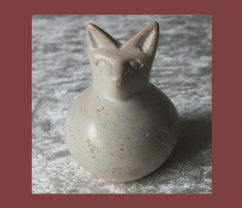 Kugel 'Katze' aus Speckstein