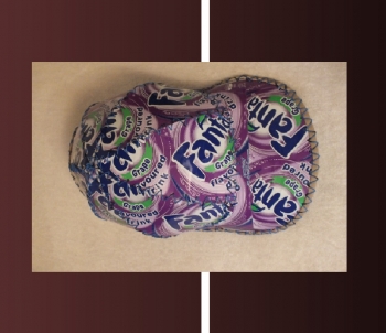 Hut aus Fanta Blechdosen