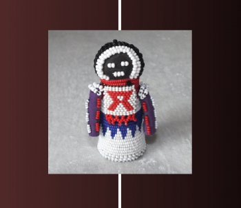 Zulu-Puppen 44 | Traditionally handmade doll of the Zulu ethnic.