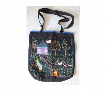 umhngetasche aus Stoff genht | handmade aus Sdafrika