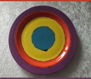 Bunte Keramik Teller | Hand made aus Sdafrika