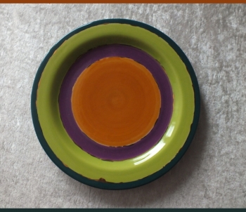 Bunte Keramik Teller | Hand made aus Sdafrika