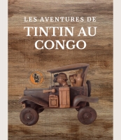 Aluminium-Blechschild | Les aventures de Tintin au Congo.