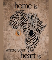 Aluminium-Blechschild | Home is where your heart is.