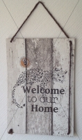 Holzschild | Welcome to our Home